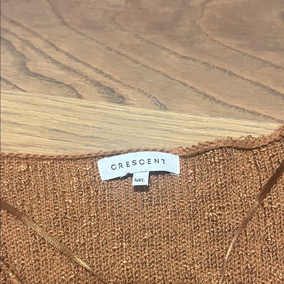 Crescent Cozy Tan V-Neck Sweater - Picture 2 of 4